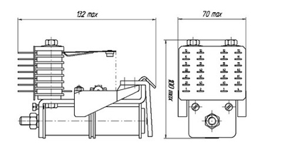 Габаритные размеры реле НММ-1