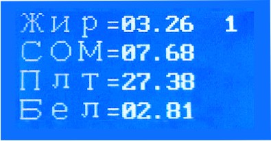 цифровое табло анализатора АКМ-98 Фермер