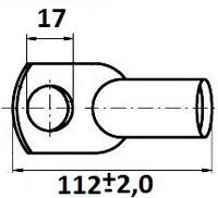 Рис.33.  Чертеж наконечника удлинённого захвата кабеля ДТ 185 мм²