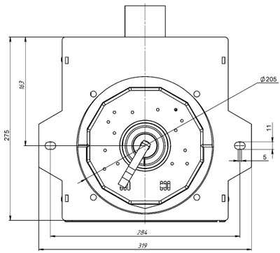 Рис.3. Габаритный чертеж горелки AIR Pellet 150 кВт